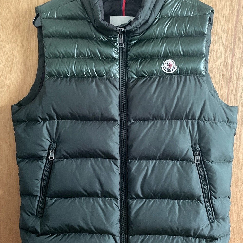 Moncler Men's Dark Green Quilted Vest Size 4 (XL)